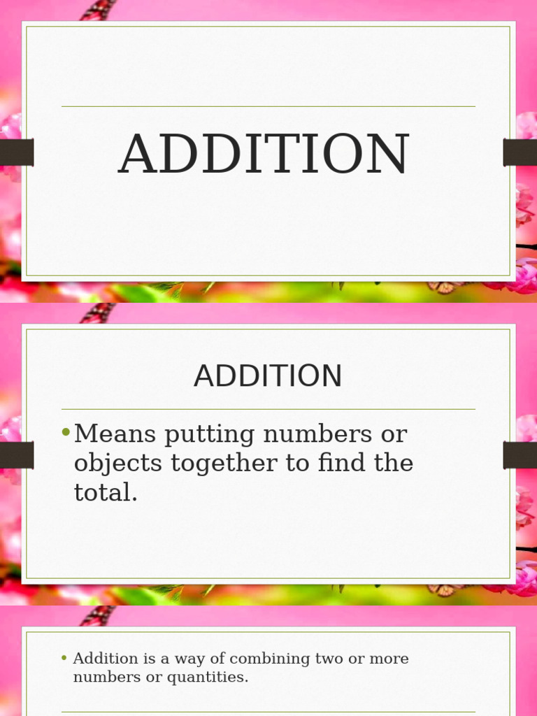 Understanding Basic Addition Concepts | PDF