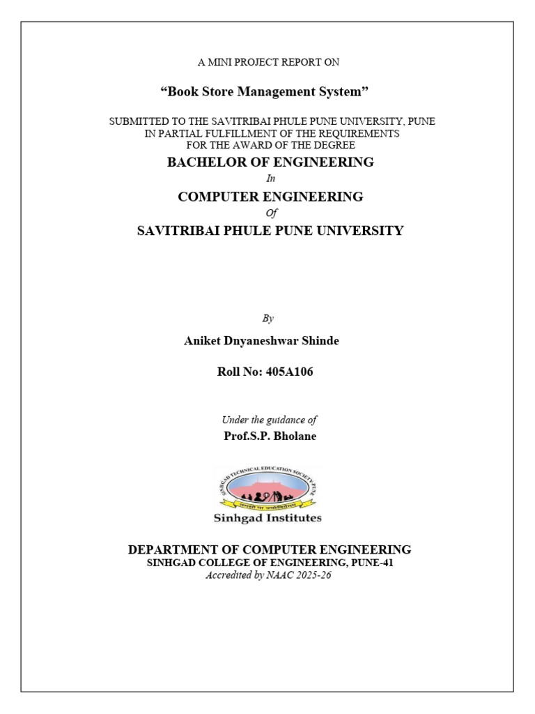 Book Store Management System Report | PDF | Online Shopping | Databases