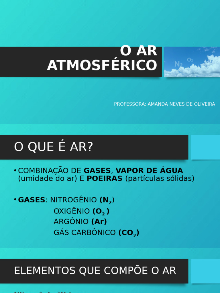 Composição do Ar Atmosférico | PDF