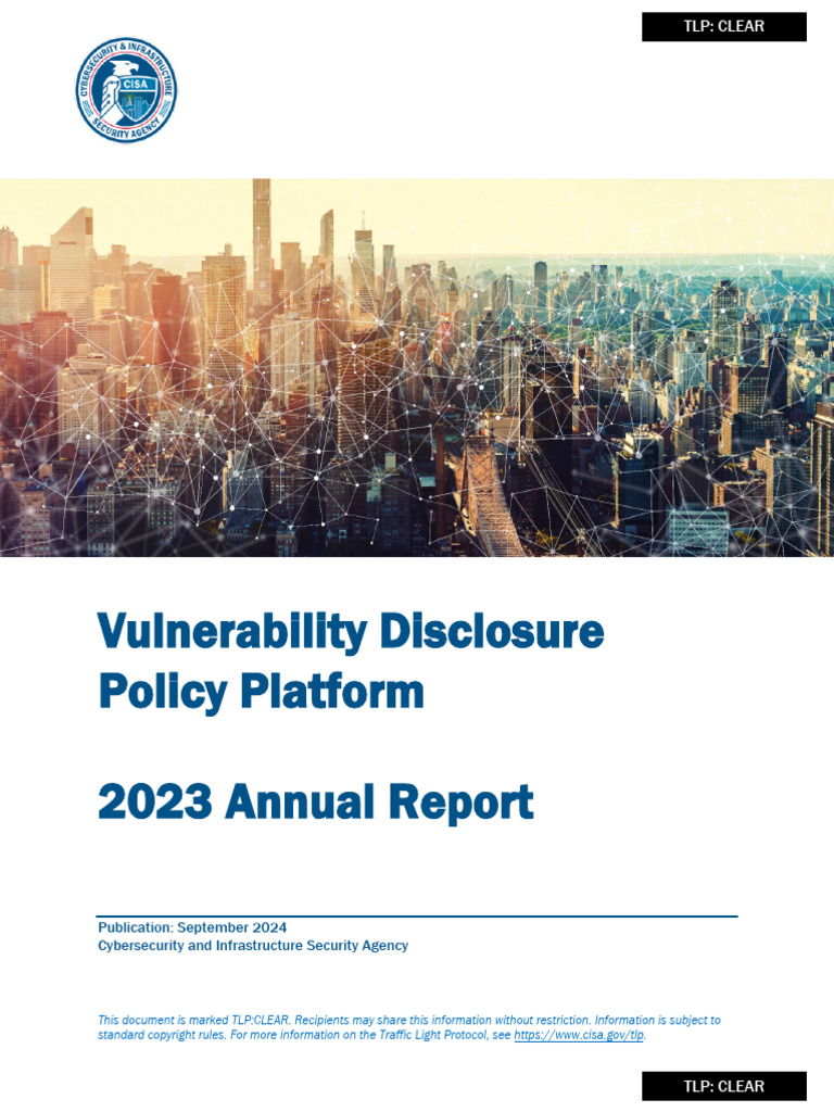 Vulnerability Disclosure Policy (VDP) Platform 2023 Annual Report | PDF ...