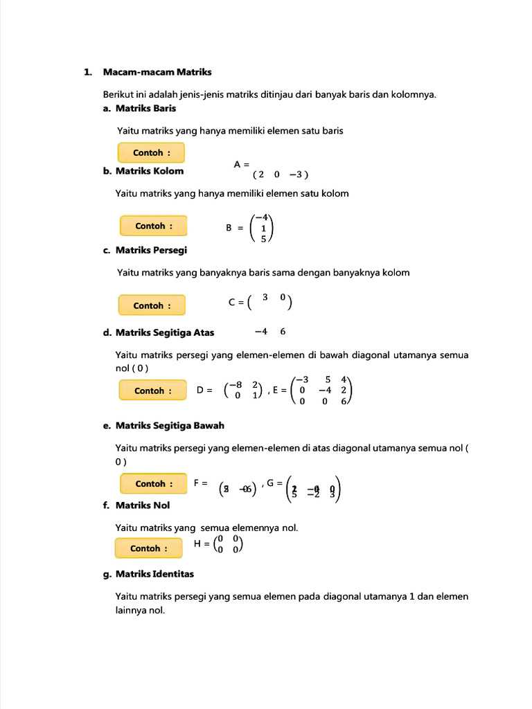 PDF Macam Macam Matriks Compress | PDF