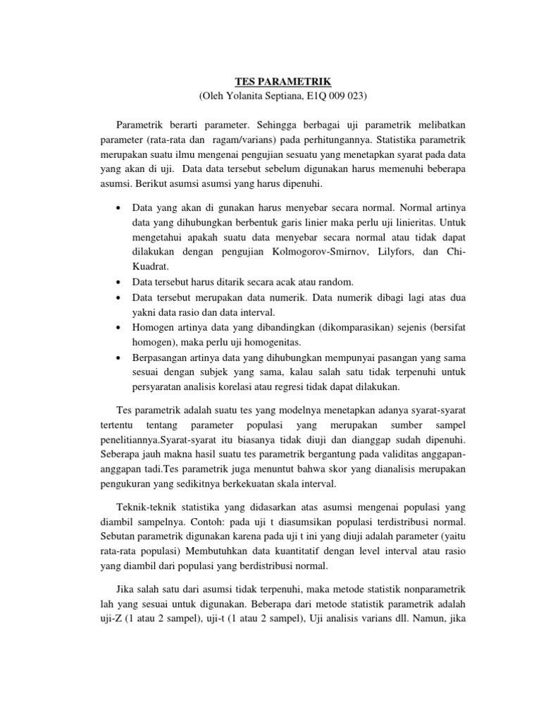 Tes Parametrik