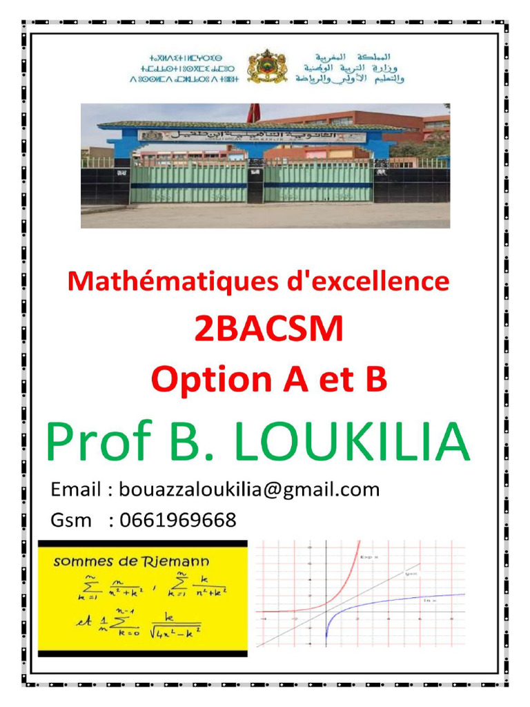 Cours Mathématiques 2BACSM | PDF