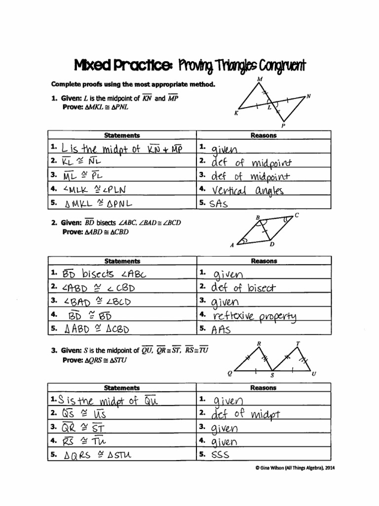 Kami Export - 4.4 Congruent Triangle Proofs KEY | PDF