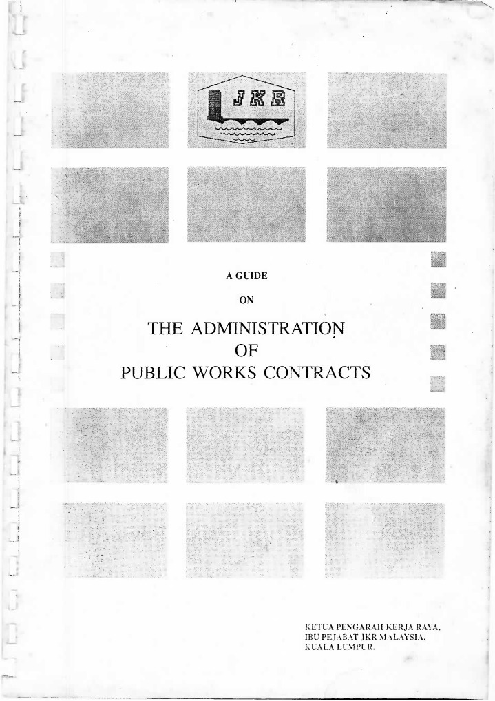 JKR A Guide For Administration of Public Works Contracts PDF