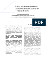 Estimación tasas mortalidad Colombia técnicas Minería Datos