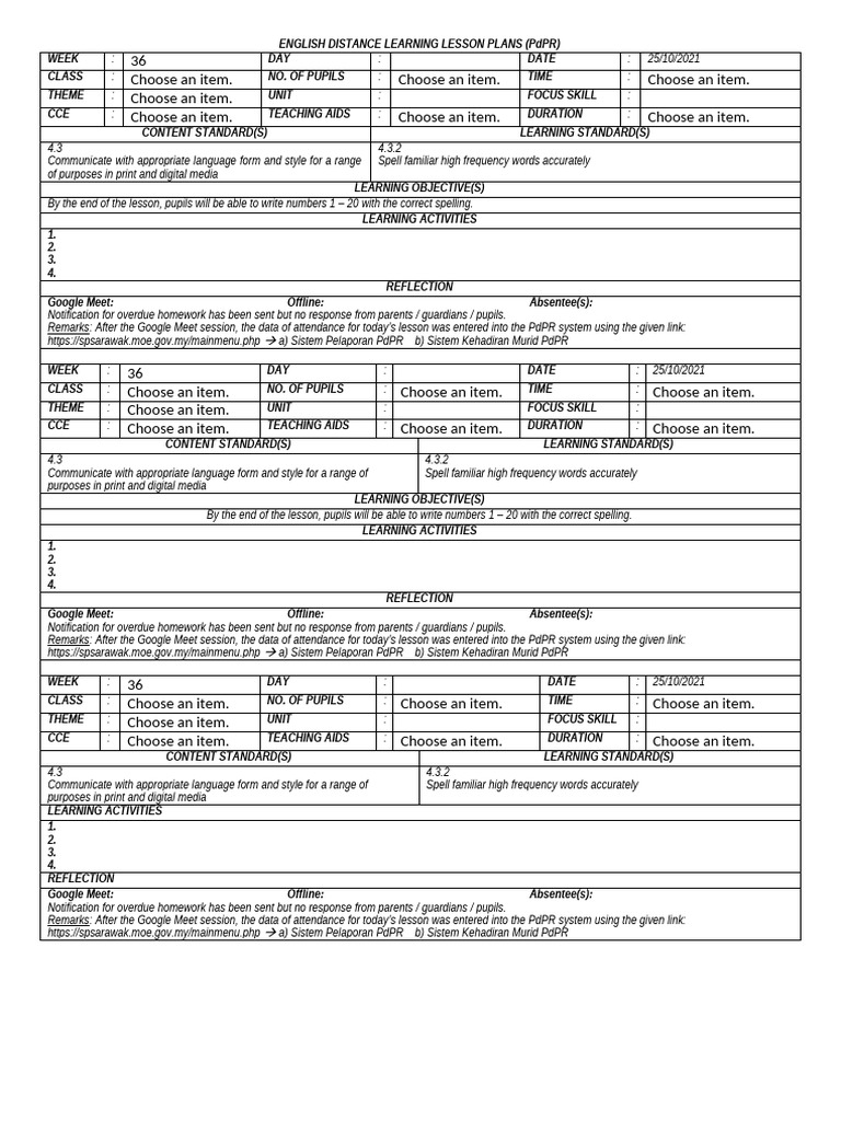 Lesson Plan For Revision 2021 | PDF | Lesson Plan | Human Communication