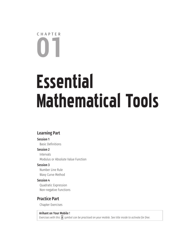 Essential Mathematical Tools Overview | PDF | Numbers | Rational Number