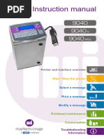 Markem-Imaje 9410/9450 Printer Manual | PDF | Printer (Computing) | Office Equipment