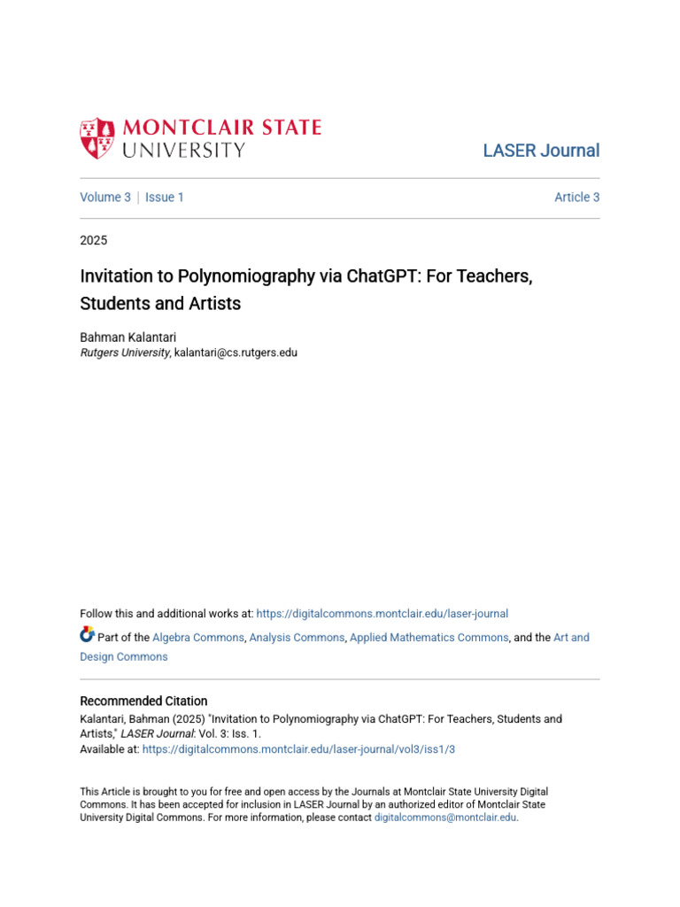 Invitation To Polynomiography Via ChatGPT | PDF | Complex Number ...