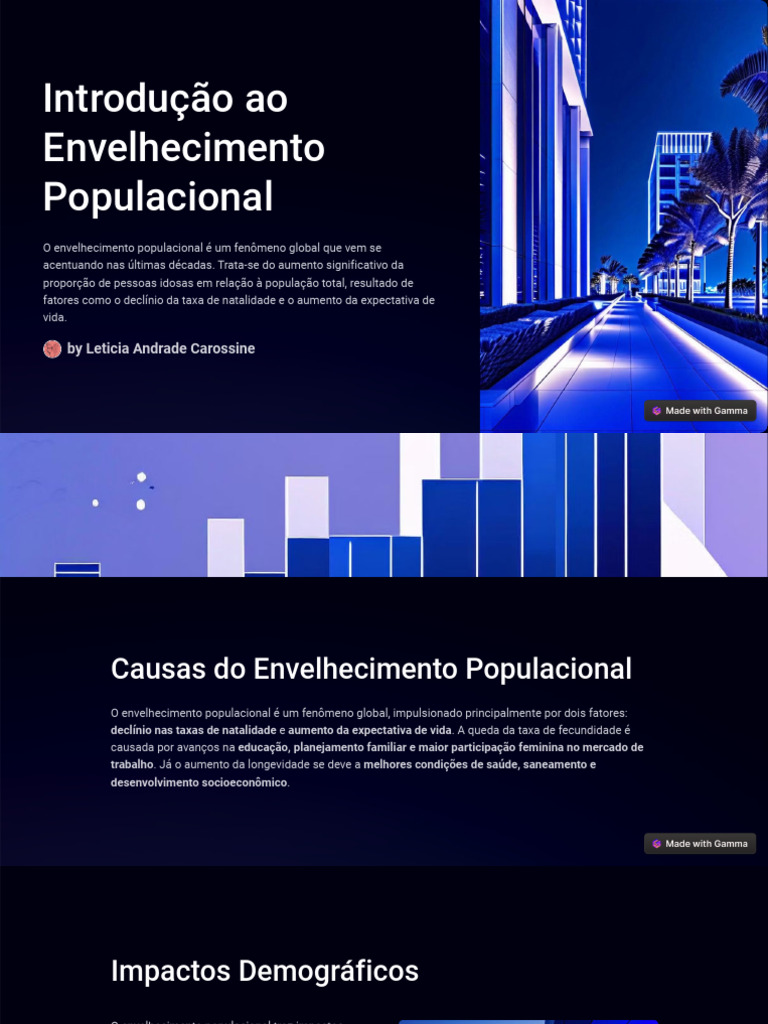 Envelhecimento Populacional: Causas e Impactos | PDF | Envelhecimento ...