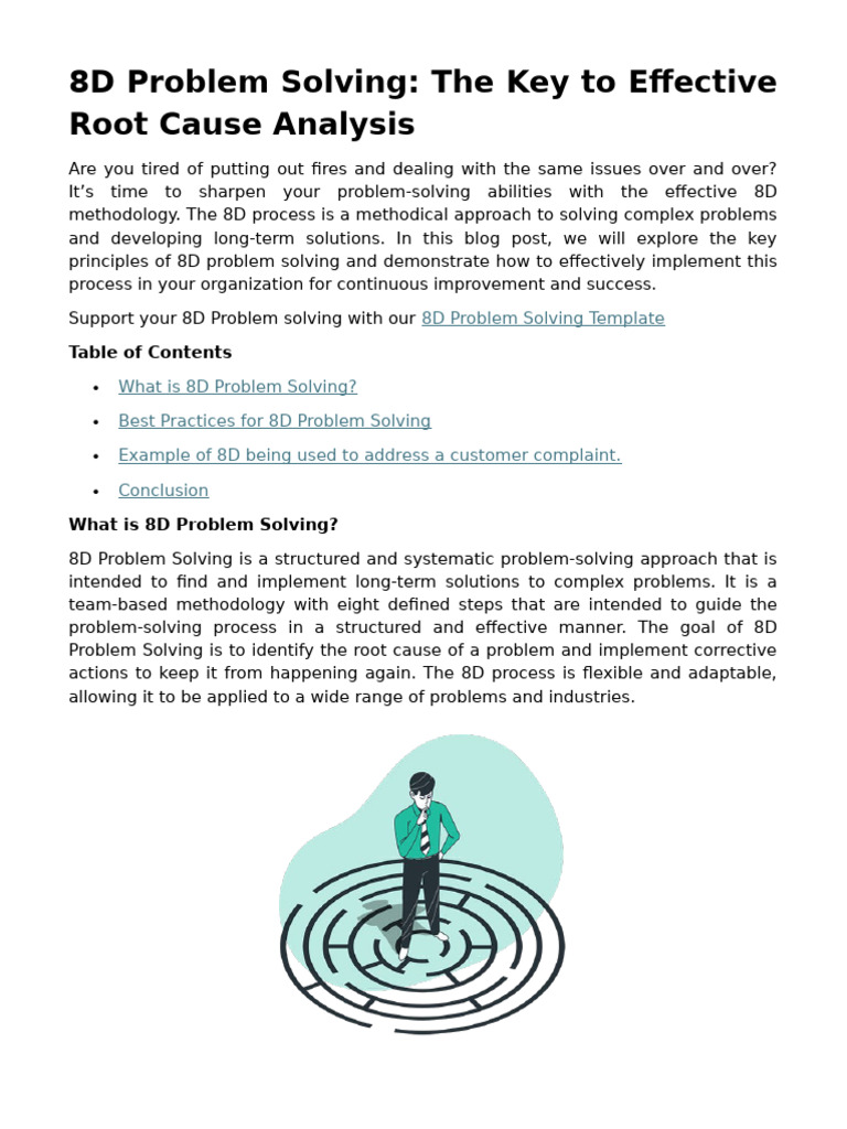 8D Root Cause Analysis Explained | PDF | Methodology | Business