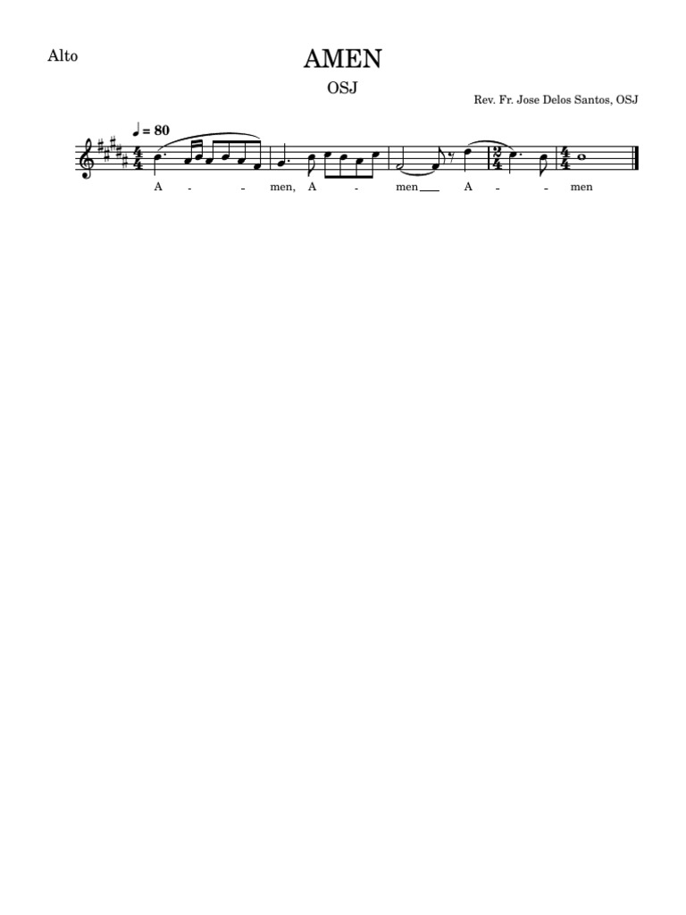 Amen (FR Jose) - Alto | PDF
