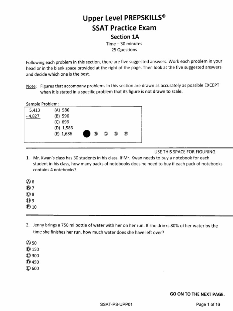 Ssat PS Upp01 | PDF