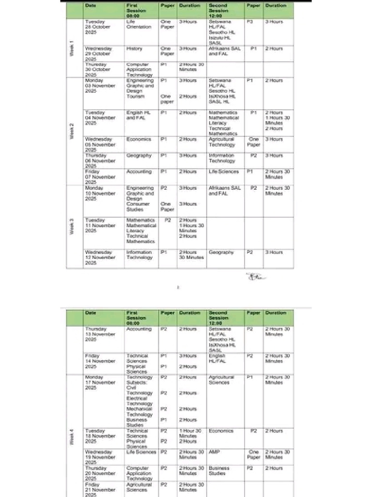 Time Table | PDF