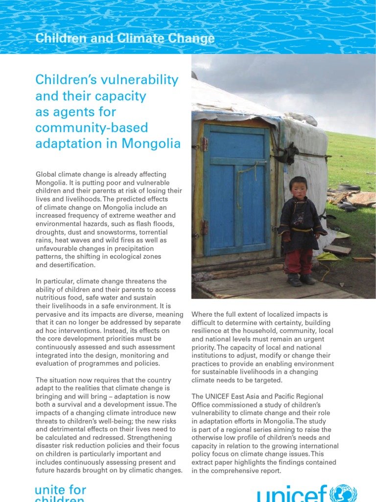 Mongolia Climate Change Report | PDF | Water Resources | Climate Resilience