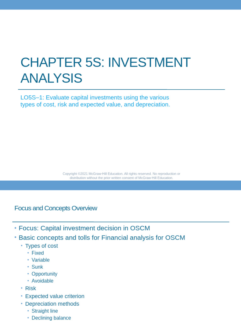 Capital Investment Analysis Techniques | PDF | Depreciation | Present Value