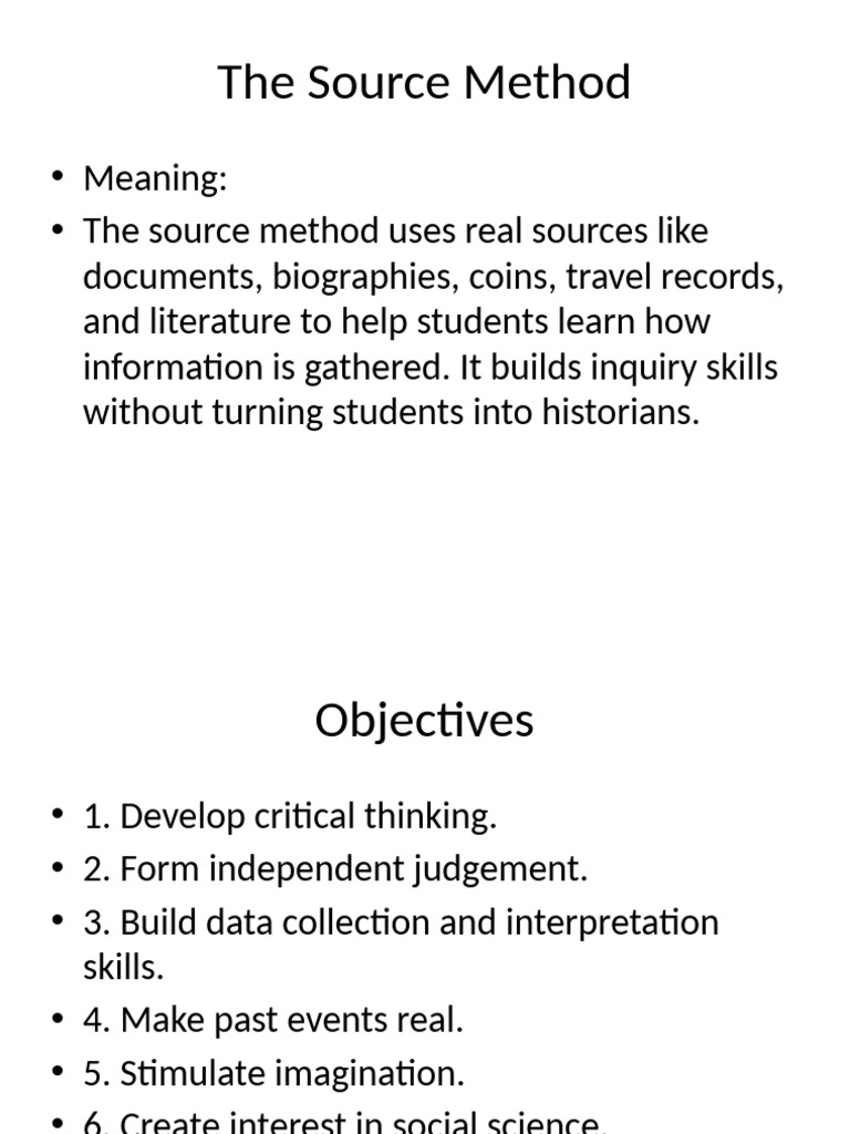 Source Method Slides (1) | PDF
