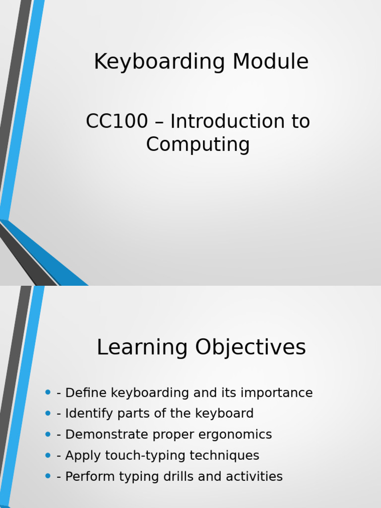Keyboarding Module 18slides | PDF