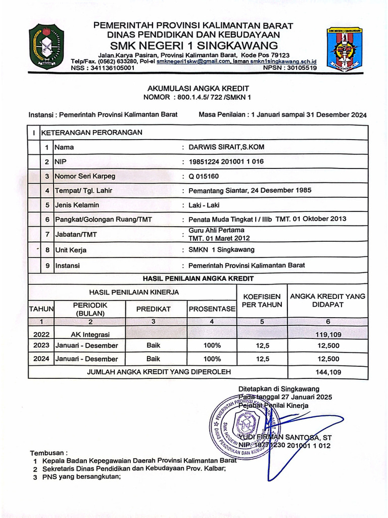 Perbaikan Form AK 2024 | PDF