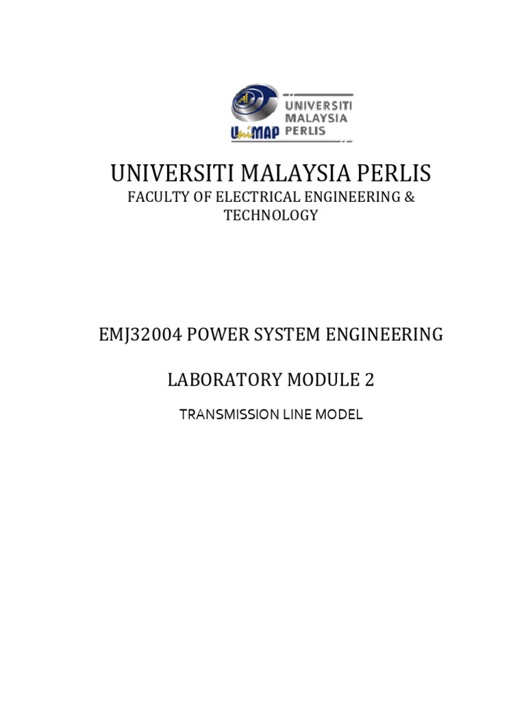 Transmission Line Modeling Lab Guide | PDF | Electric Power ...