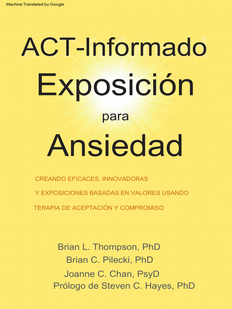 Exposición ACT para la Ansiedad | PDF | Terapia de conducta cognitiva ...