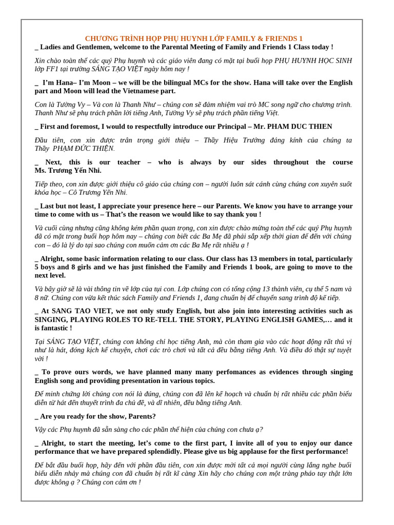 MC'S Script FF1 | PDF