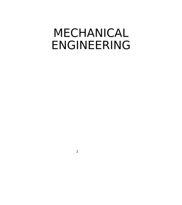 Mechanical Engineering1 2 | PDF