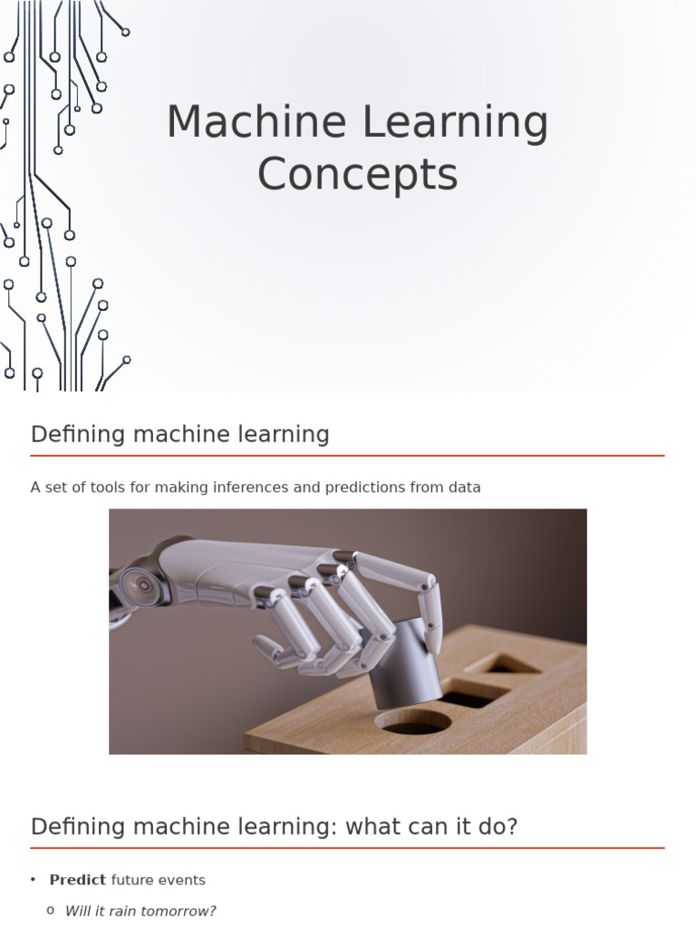 Module 2 - Machine Learning Concepts | PDF | Machine Learning | Learning