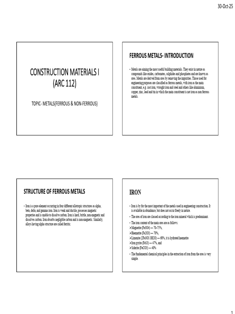 Ferrous & Non-Ferrous Metals Overview | PDF | Steel | Heat Treating