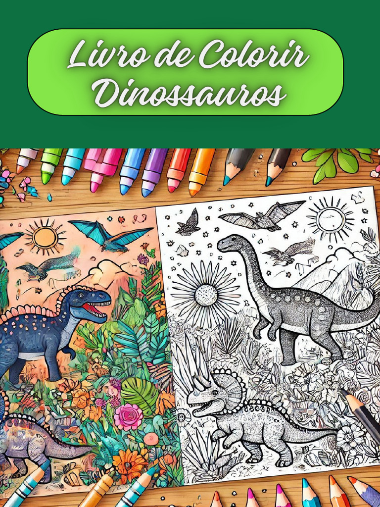 Livro de Colorir Dinossauros 2 | PDF