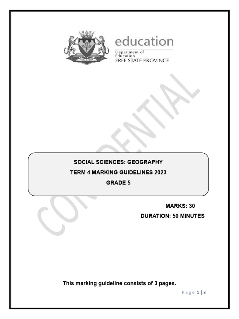 Grade 5 Geography Term 4 Guidelines | PDF | Natural Environment | Rain