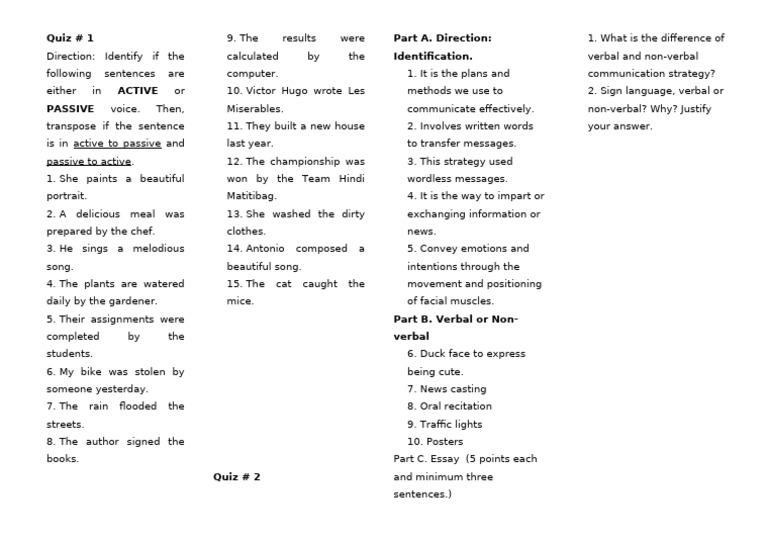 Quiz #1 and 2 | PDF | Chess Theory | Chess