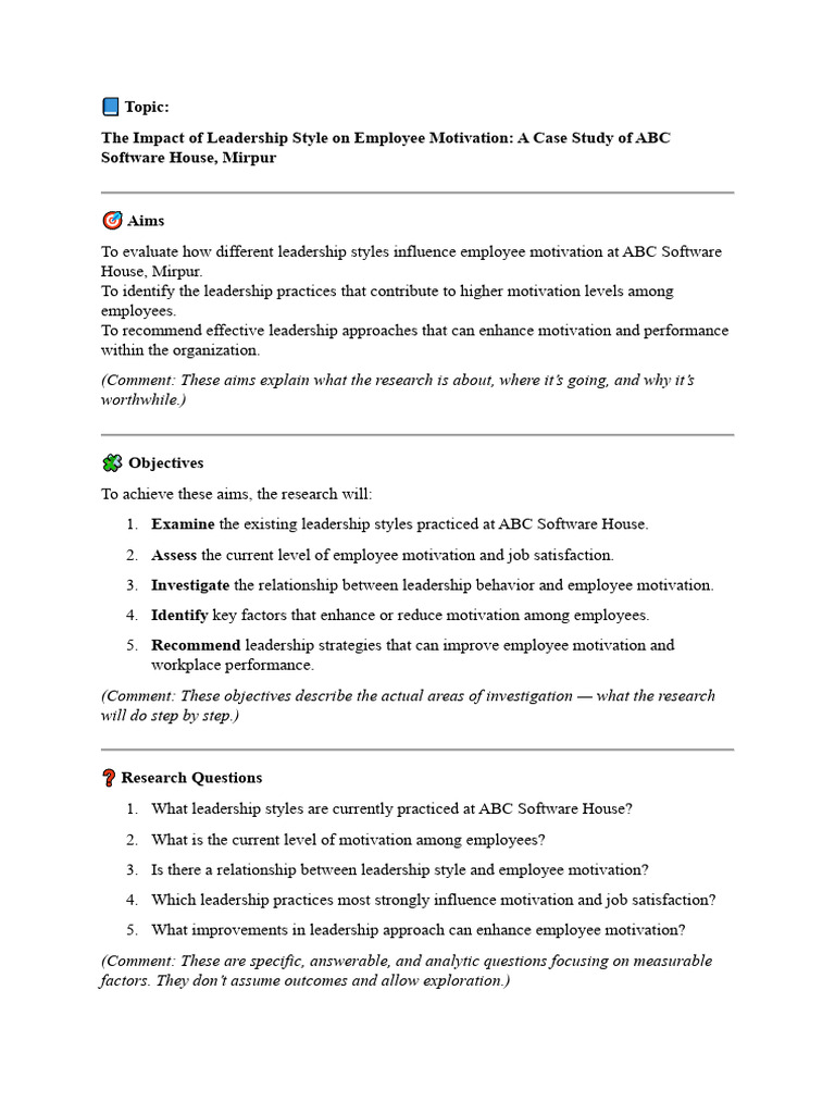 Leadership Styles and Employee Motivation | PDF