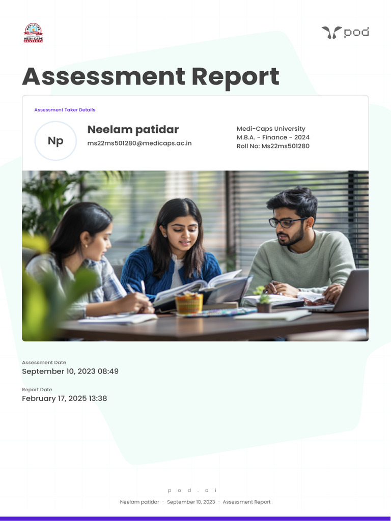 Neelam Patidar Assessment Report 2023 | PDF | Knowledge | Critical Thinking