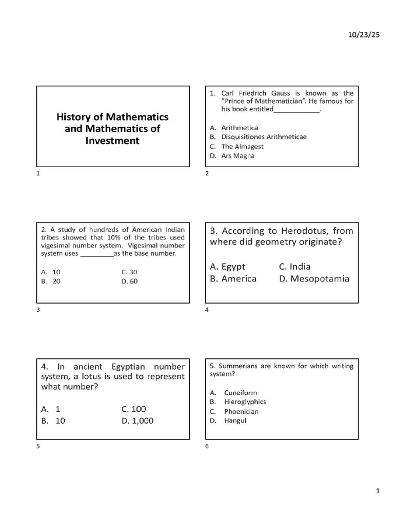 History in Mahtematics | PDF