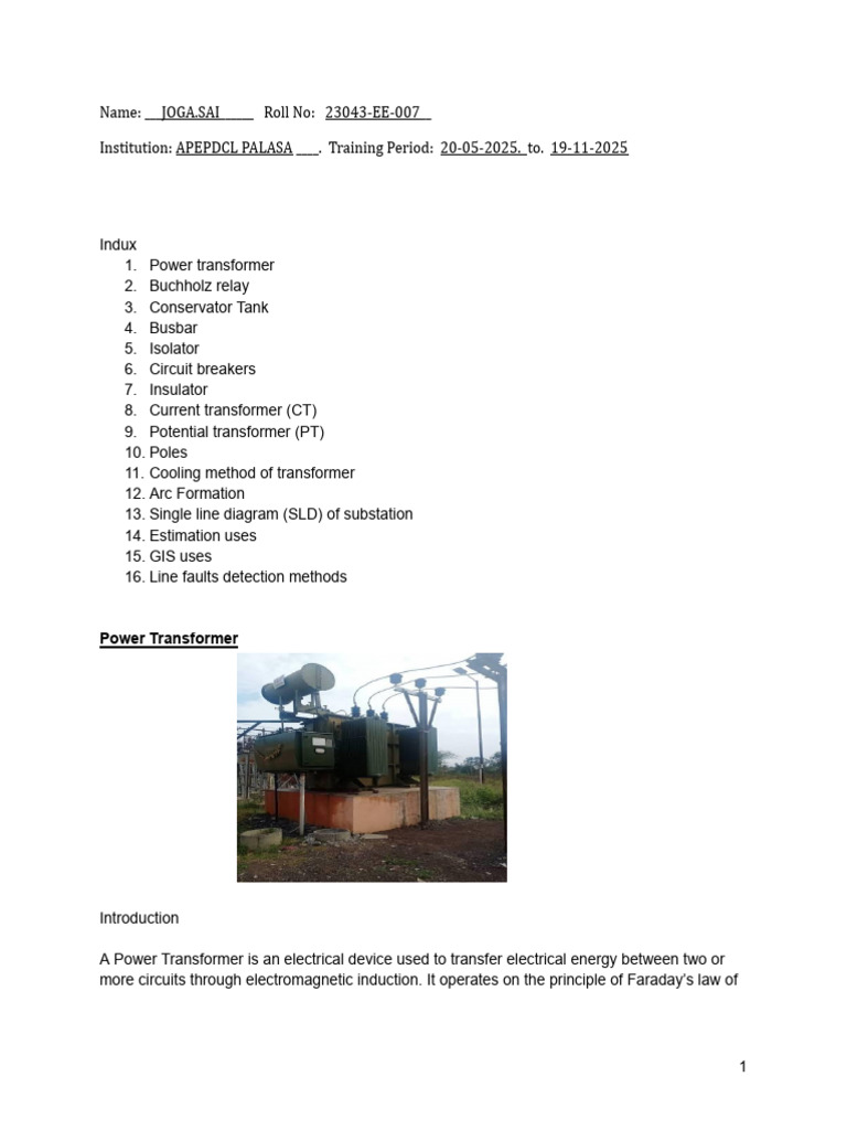 Power Transformer and Relay Overview | PDF | Transformer ...