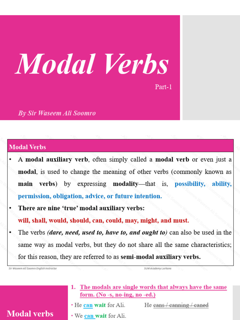 Understanding Modal Verbs in English | PDF | Grammar | Linguistics