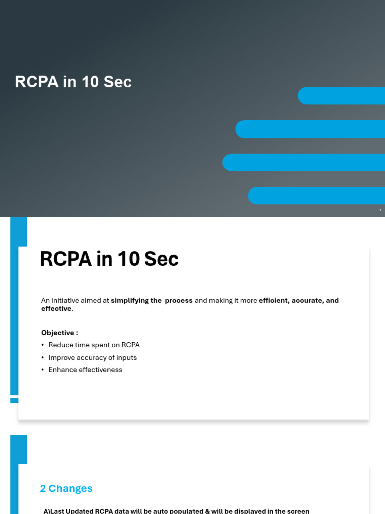 RCPA in 10 Sec | PDF