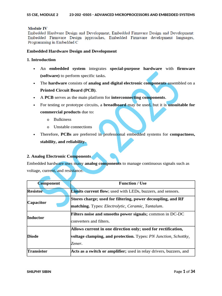 Ampes Module 4 | PDF | Integrated Circuit | Embedded System