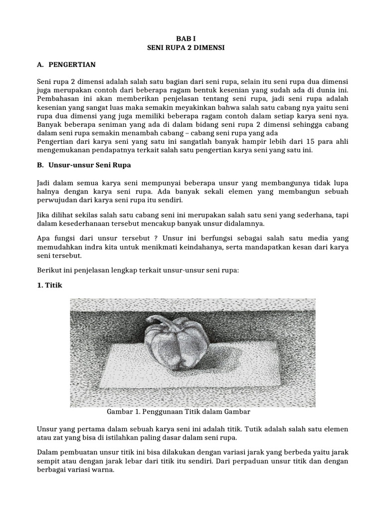 Unsur Seni Rupa 2 Dimensi dan Penjelasannya | PDF
