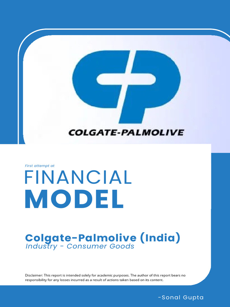 Colgate-Palmolive India Financial Model | PDF