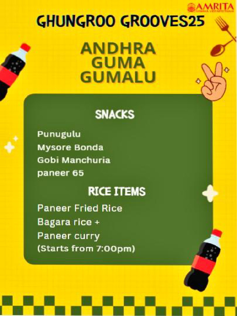 Grooves Menu Highlights at Amrita | PDF | Food And Drink Preparation ...