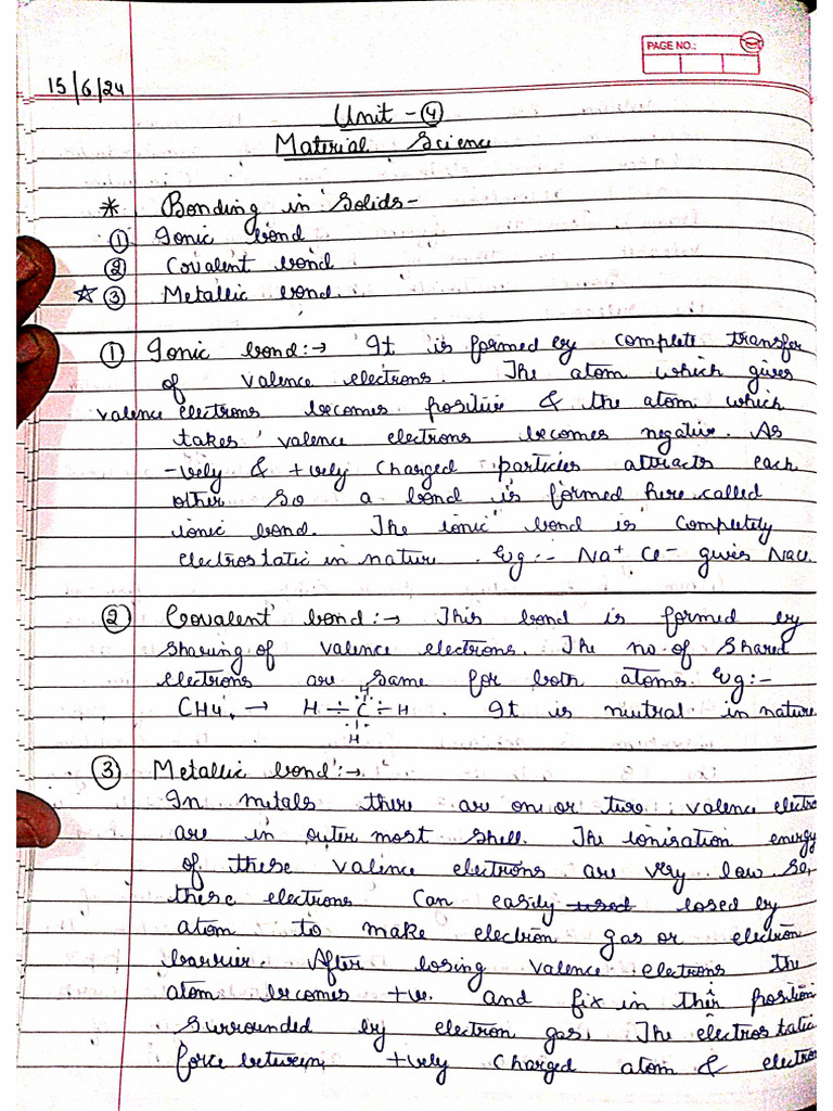 Physics Unit-4 (Material Science) Notes | PDF