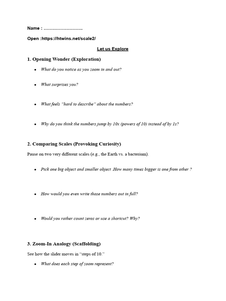 Exploring Scientific Notation and Scale | PDF