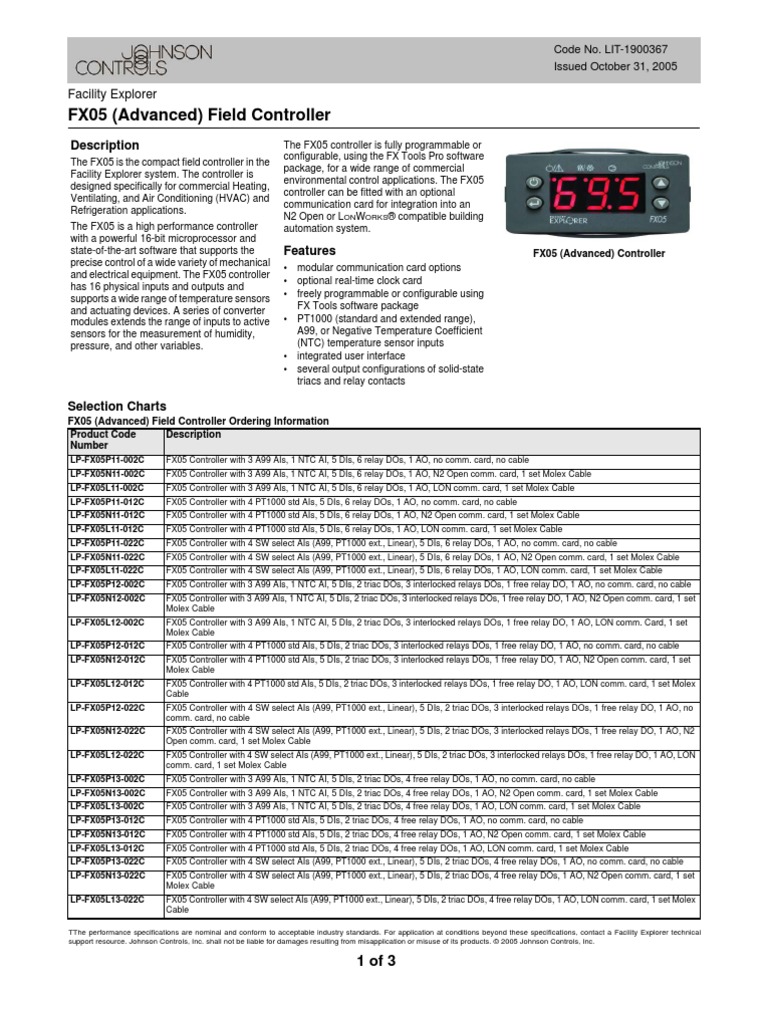 FX05 Series | PDF | Switch | Building Automation