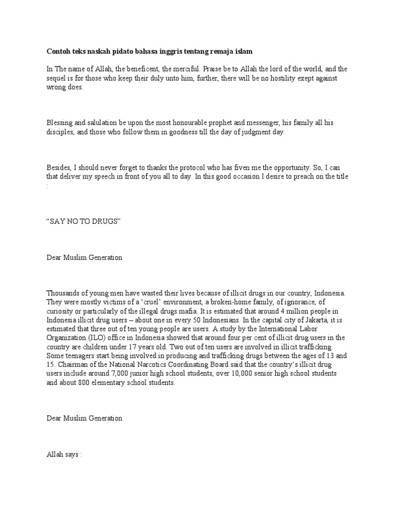 Pidato Bahasa Inggris Tentang Wanita Muslimah Kita