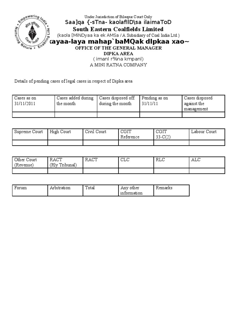 Format Pending Legal Case | PDF