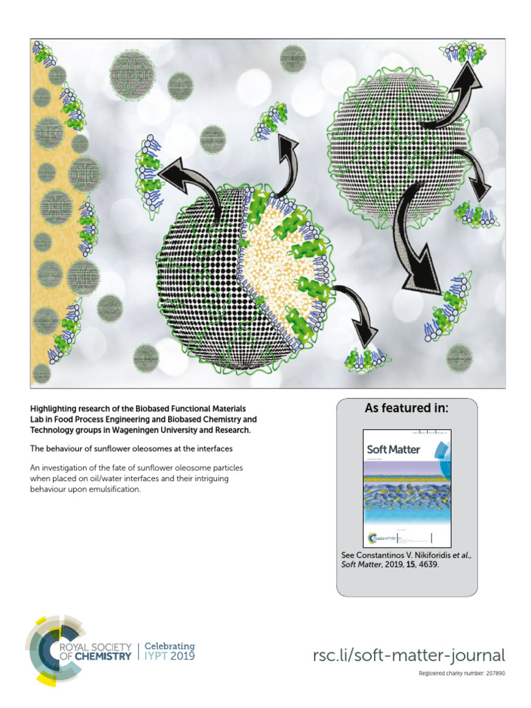 Sunflower Oleosomes: Emulsification Insights | PDF | Emulsion ...