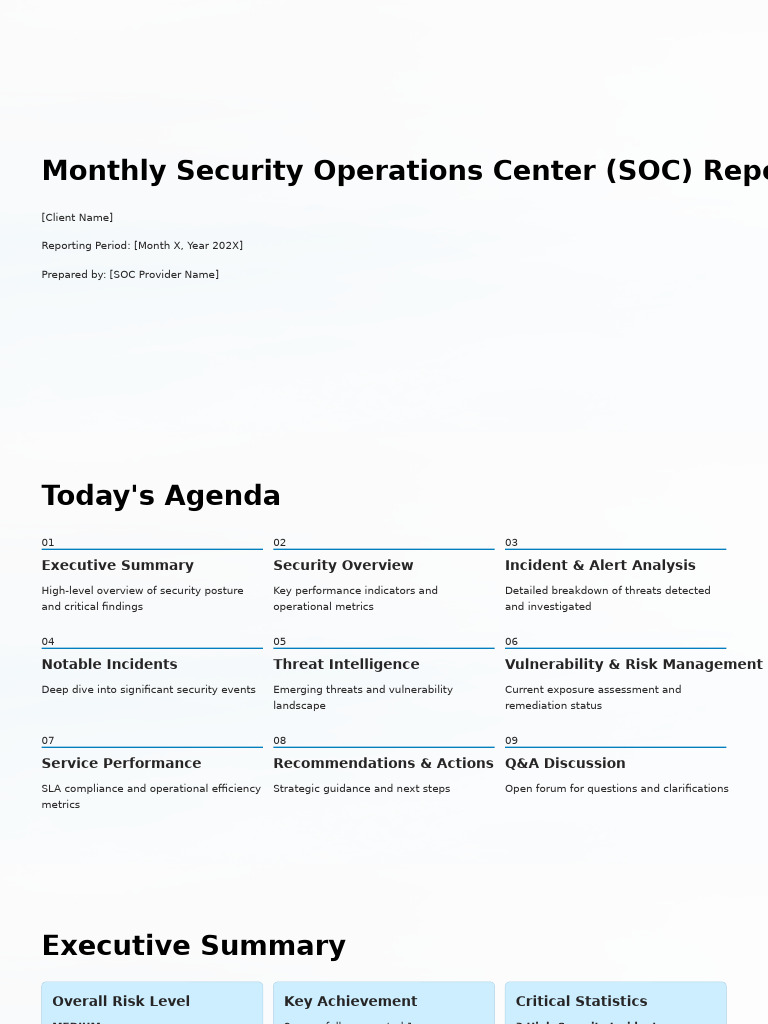 Monthly SOC Report: Security Insights & Actions | PDF | Security ...